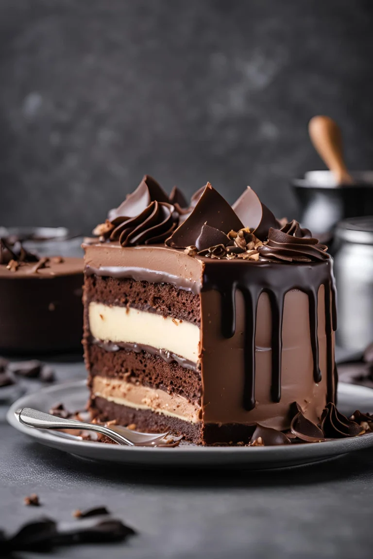 Triple Chocolate Mousse Cake Recipe