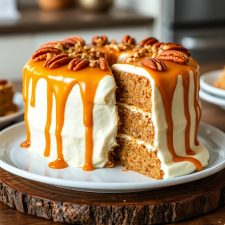 Caramel Pecan Carrot Heaven Cake Recipe