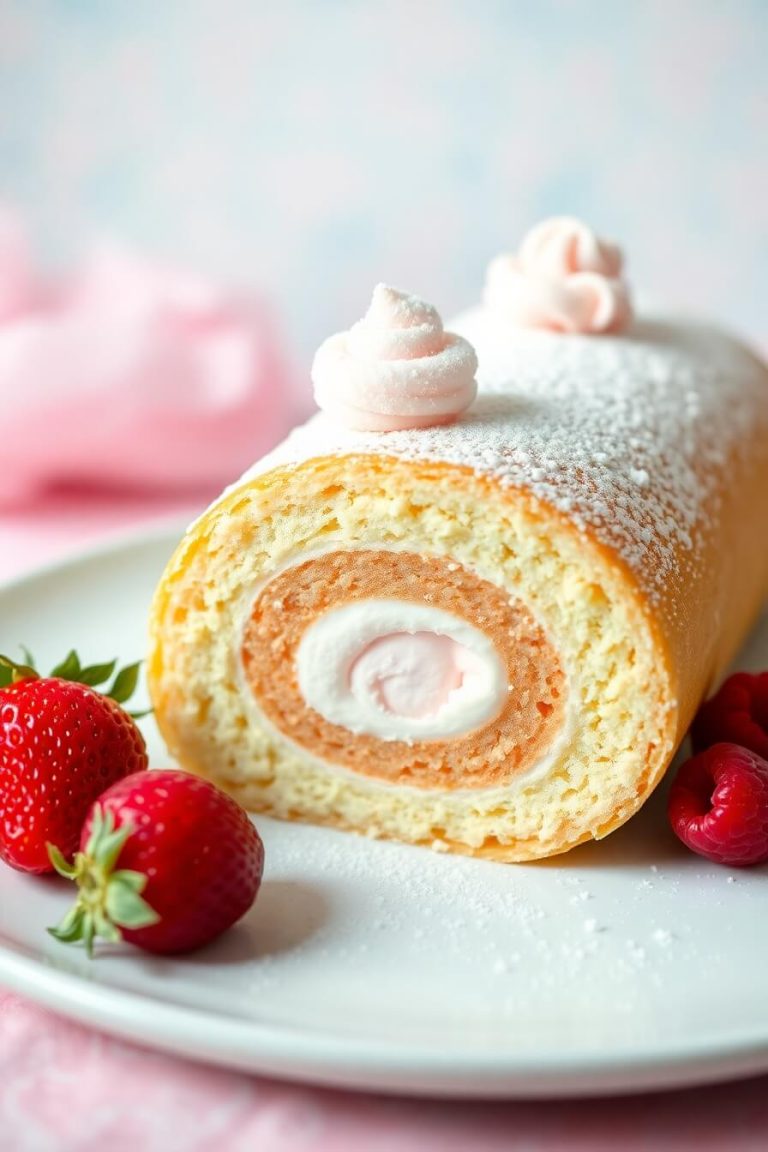 Japanese Cotton Candy Swiss Cake Roll Recipe