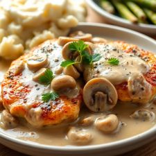 Creamy Mushroom Pepper Chicken Recipe