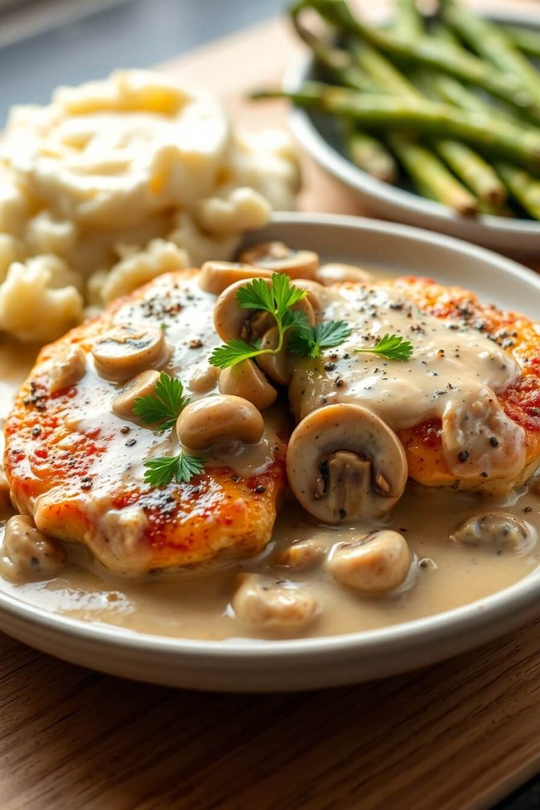 Creamy Mushroom Pepper Chicken Recipe