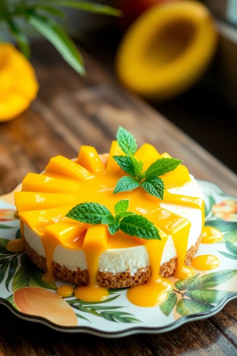 Tropical Mango Cheesecake Delight