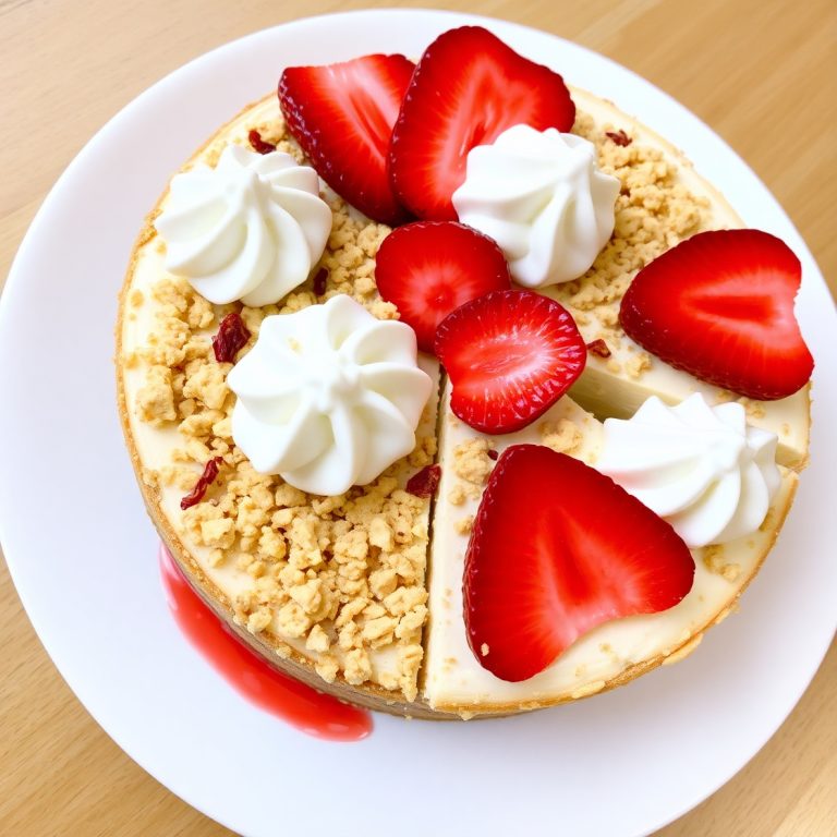 Berrylicious Strawberry Crunch Cheesecake