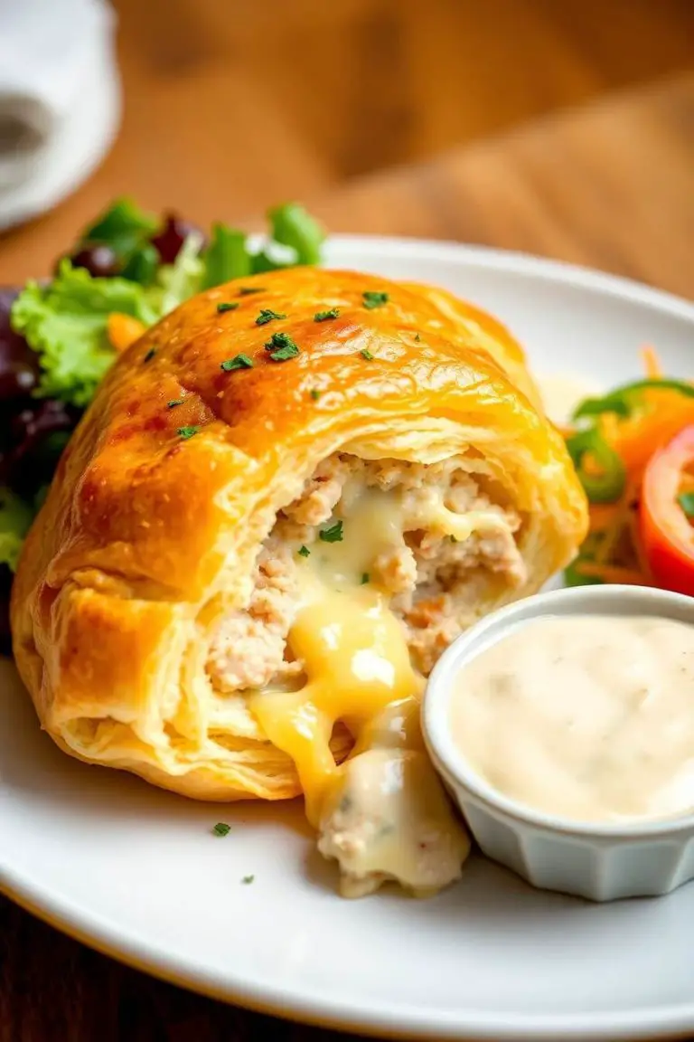Chicken and Cheese Stuffed Pastry Recipe