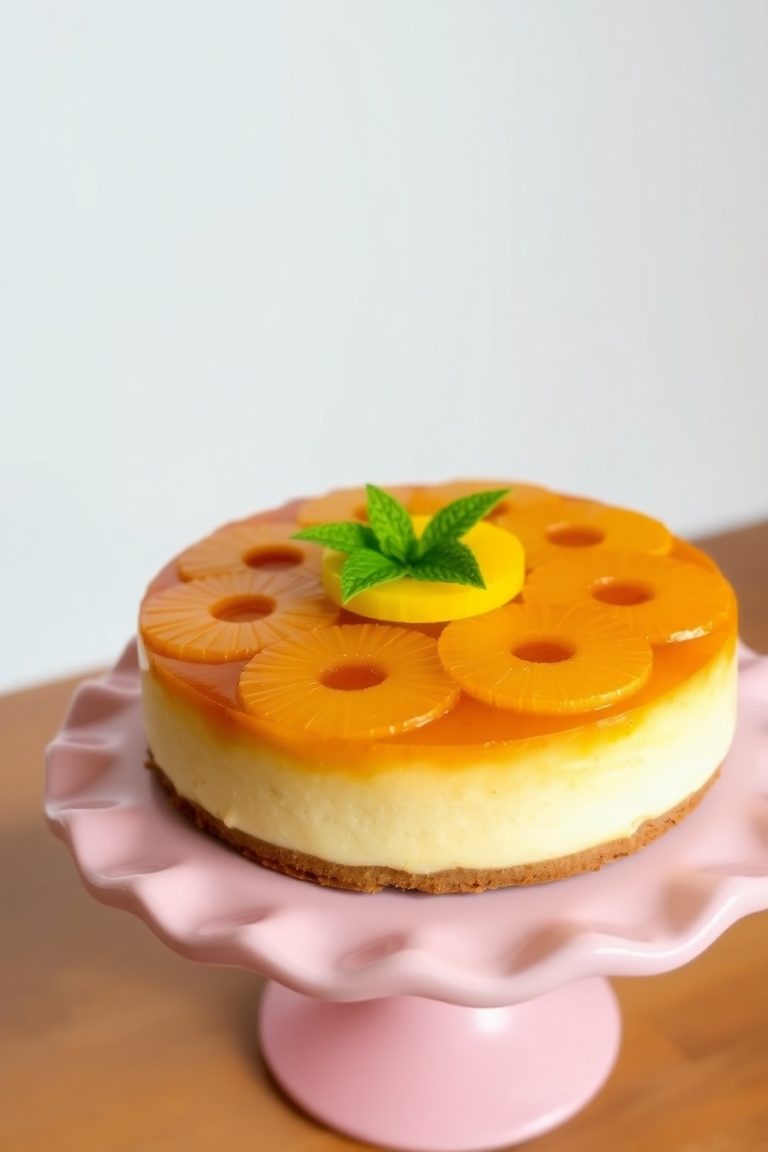 Pineapple Upside-Down Cheesecake Recipe