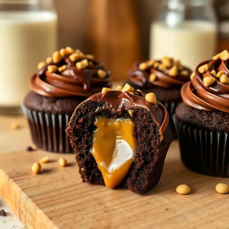 Gooey Peanut Butter Lava Cupcakes Recipe