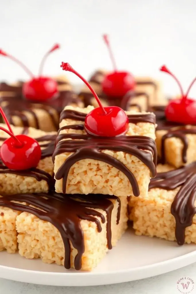 Chocolate Covered Cherry Rice Krispies Treats Recipe Guide – The Tasty ...