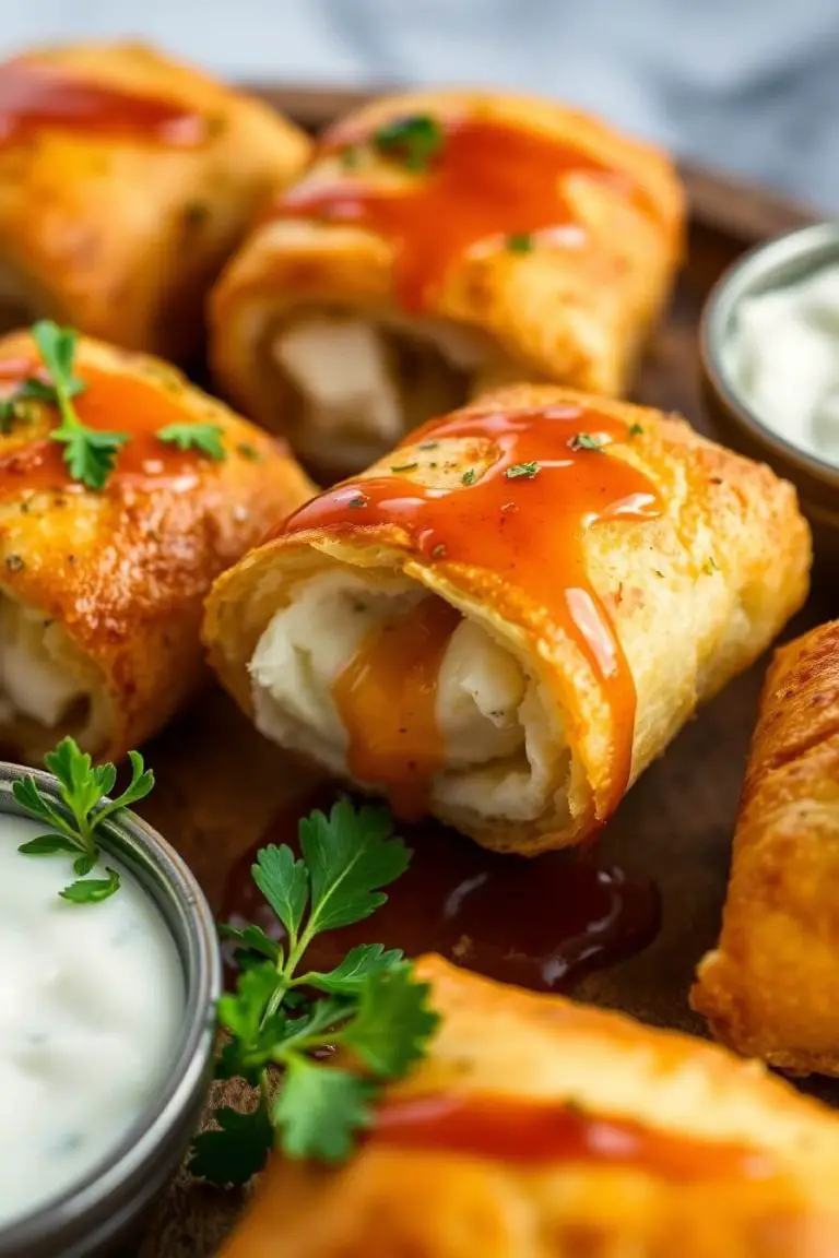 Oven Fried Feta Rolls with Chili Honey Recipe