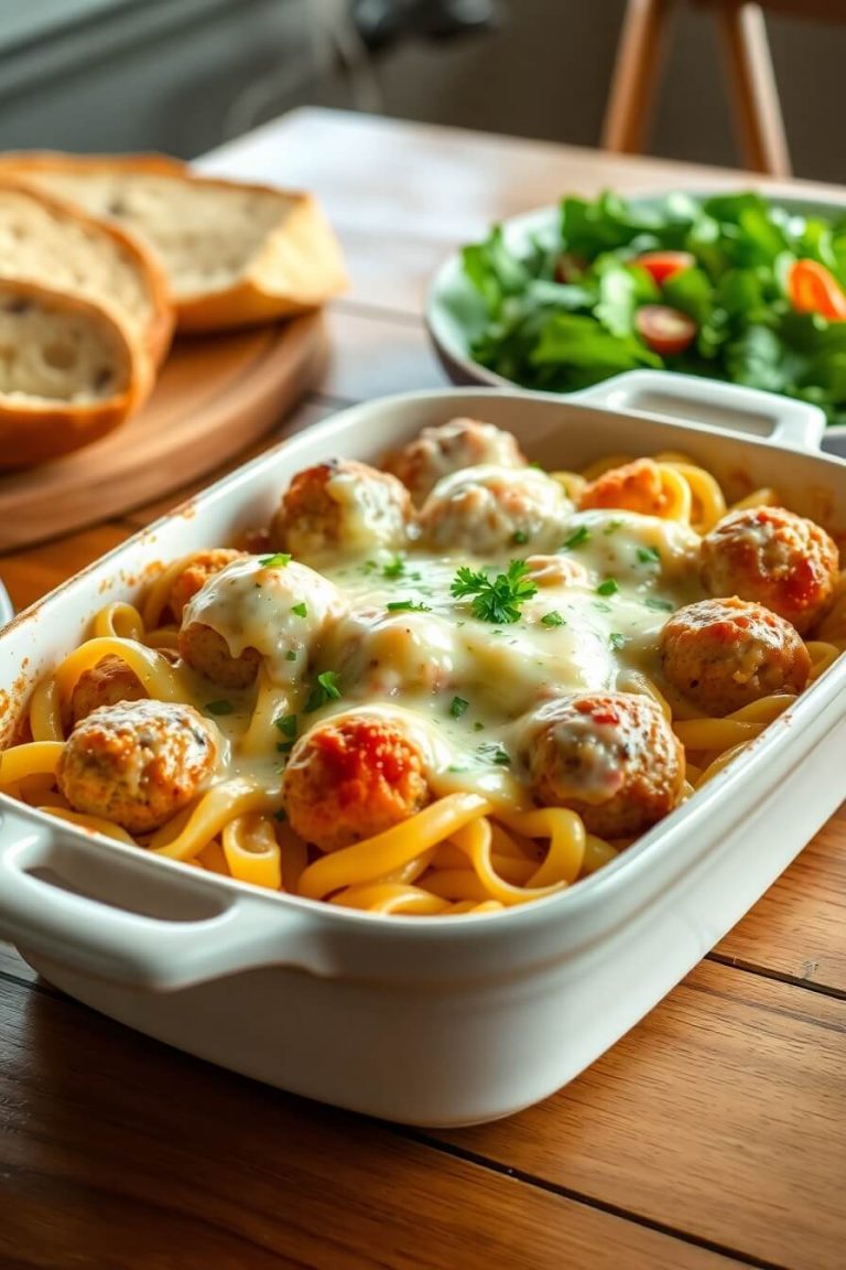 Swedish Meatball Noodle Bake Recipe