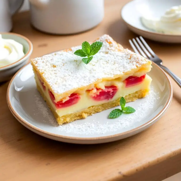 Rhubarb Custard Bars Recipe
