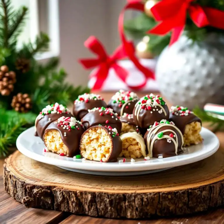 Christmas Chocolate Rice Krispie Balls