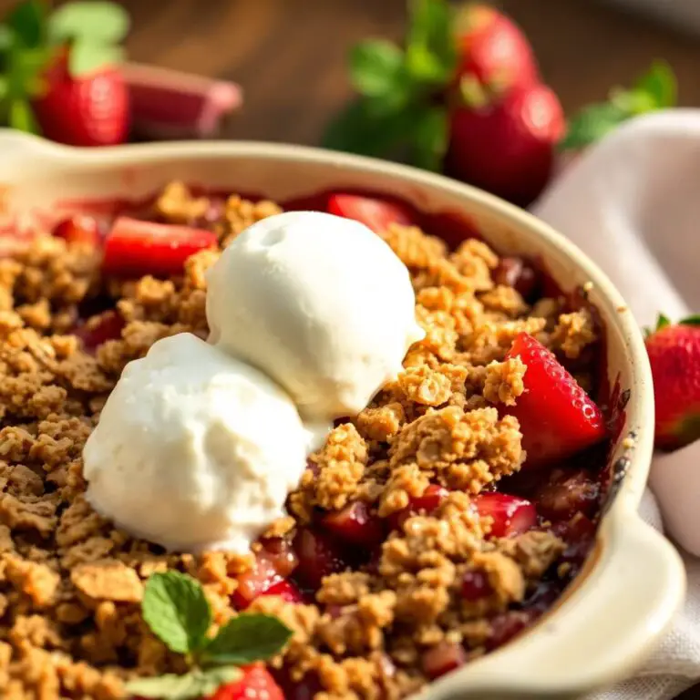 Strawberry Rhubarb Crisp Recipe