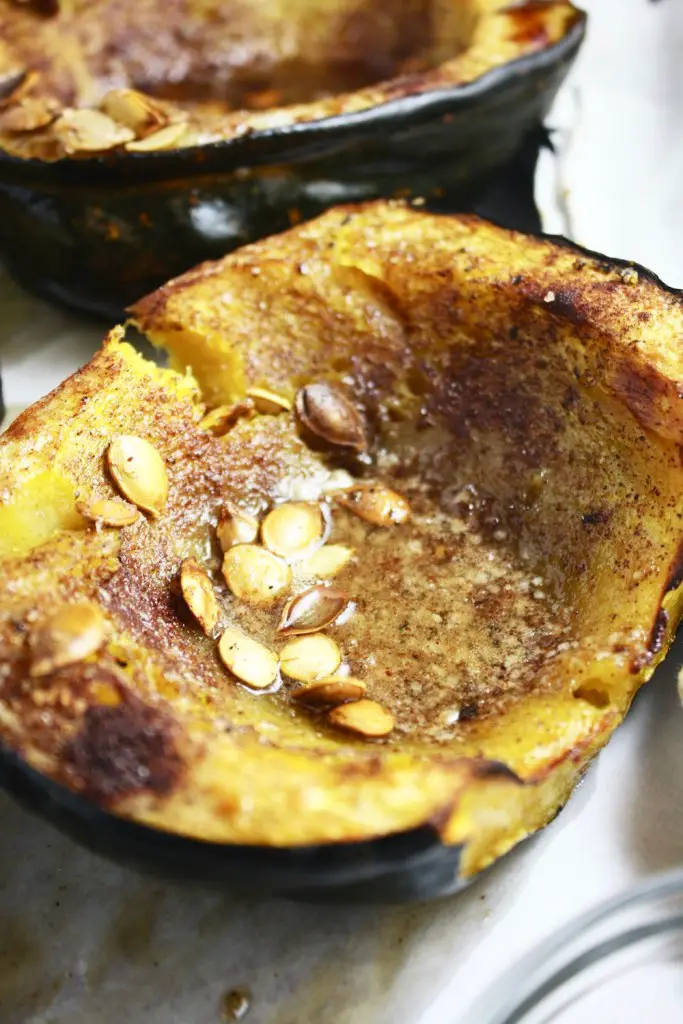 Brown Sugar Butter Roasted Acorn Squash