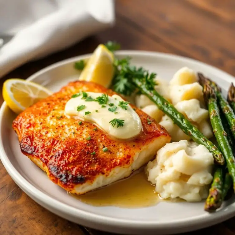 Pan-Seared Walleye with Lemon Herb Butter