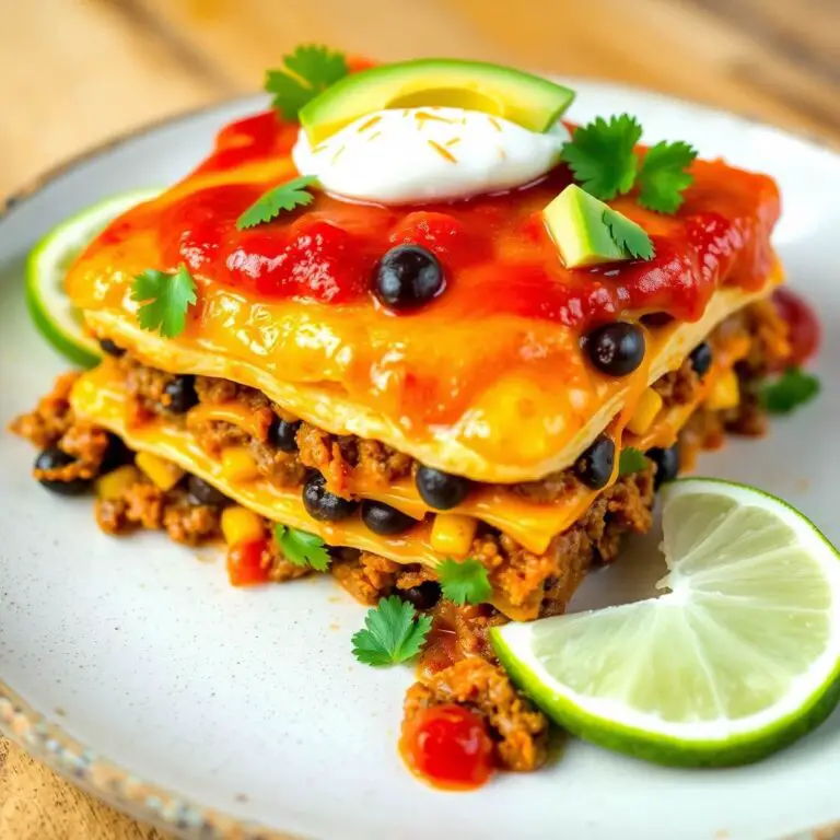 Mexican Lasagna with Tortillas