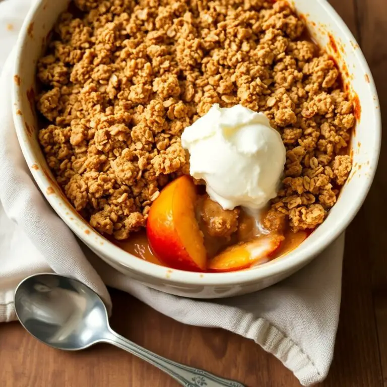 Peach Crisp with Fresh Peaches