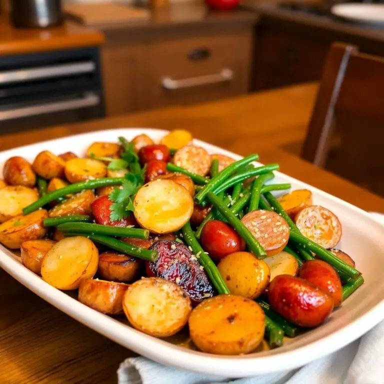 Sausage Potatoes and Green Beans