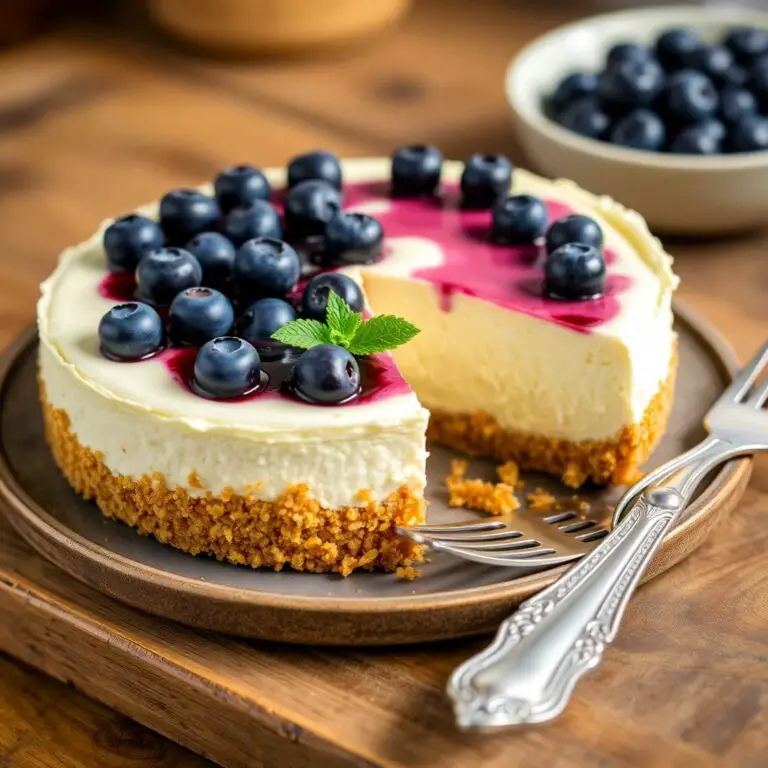 No Bake Blueberry Cheesecake