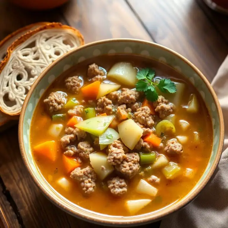 Cabbage Soup with Ground Beef