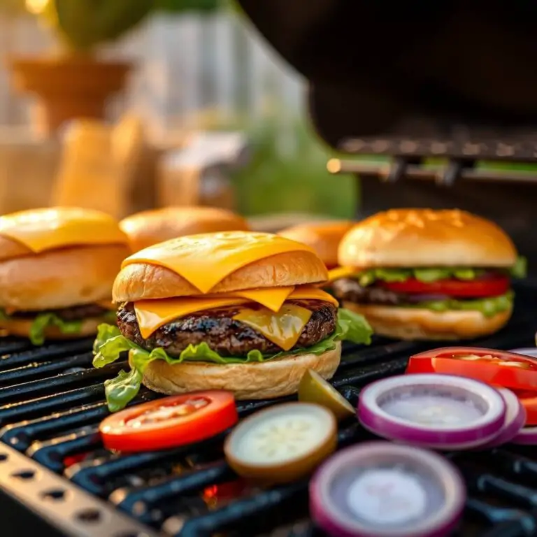 Burgers on Grill