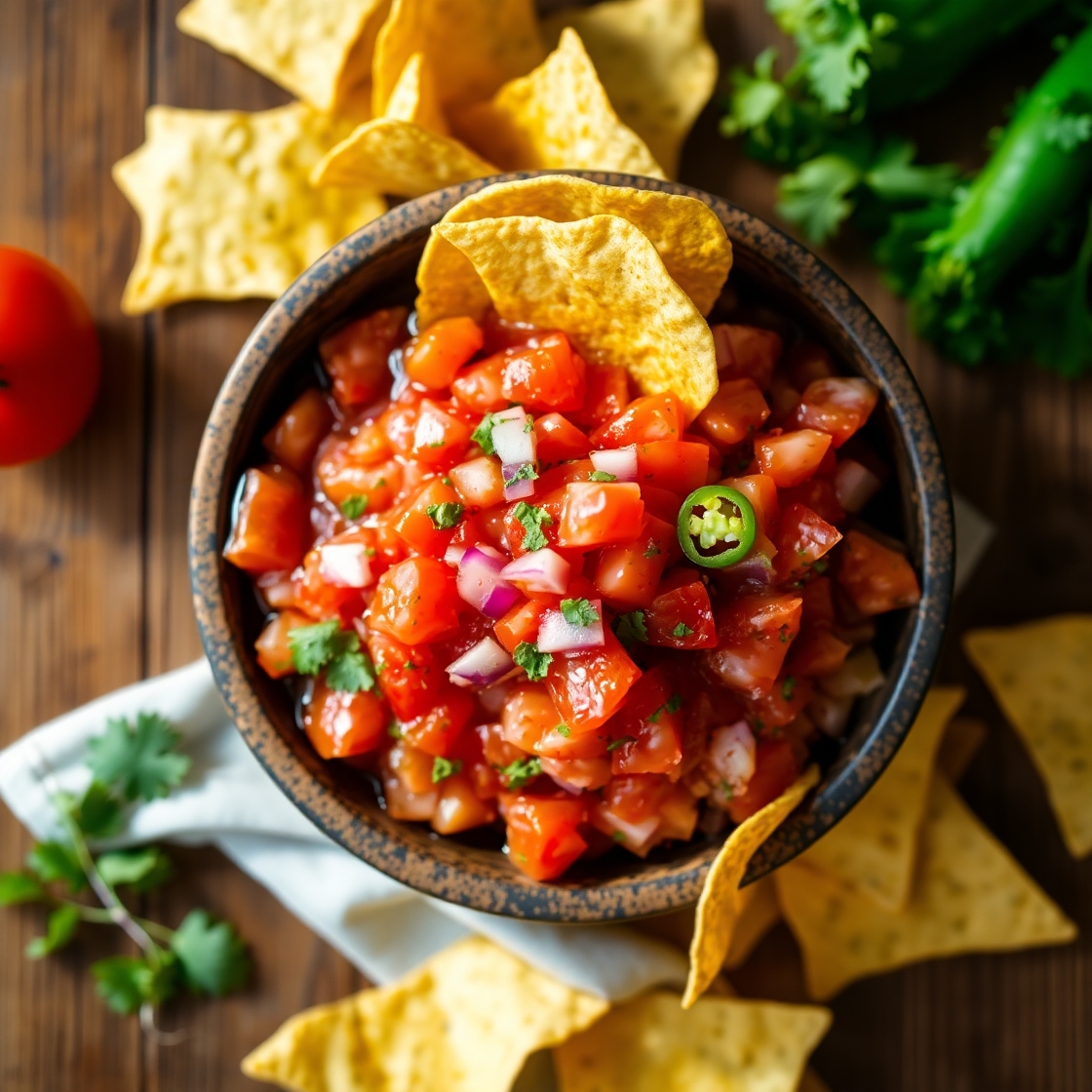 Salsa with Fresh Tomatoes - The Tasty Flavors