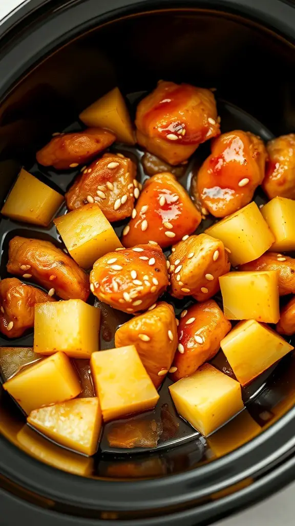 Crockpot Teriyaki Chicken with Pineapple