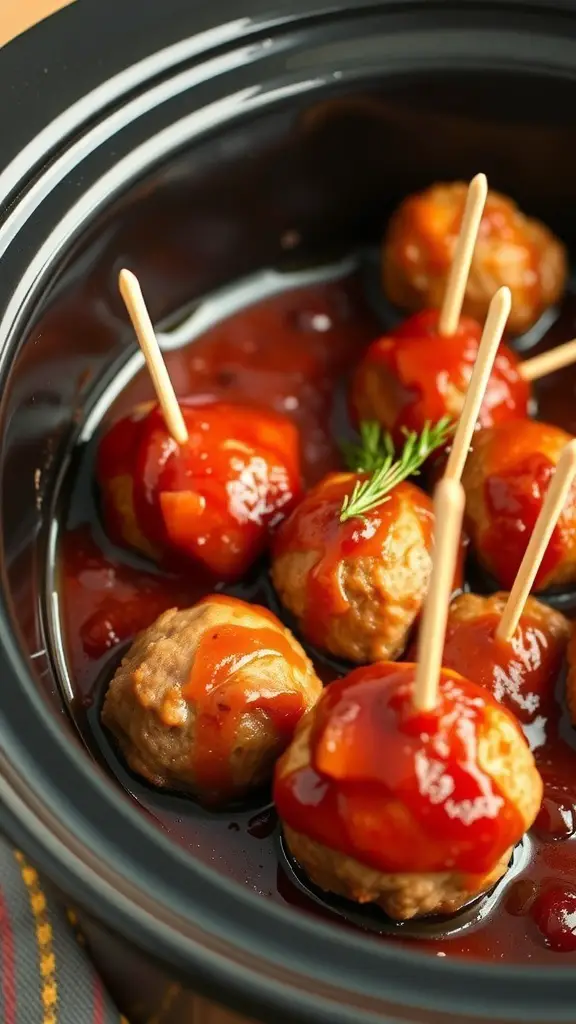Crockpot turkey meatballs with cranberry sauce