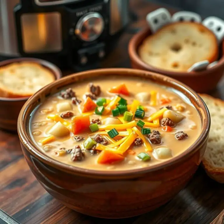 Crockpot Cheeseburger Soup Recipe