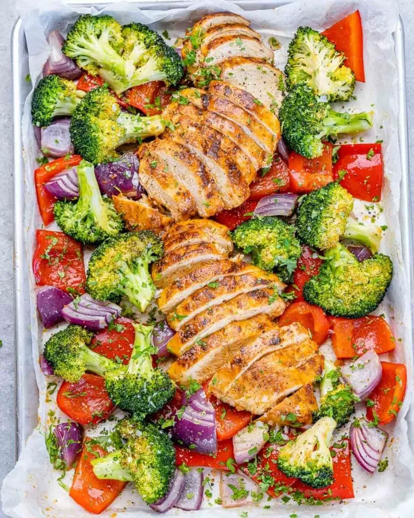 Sheet Pan Chicken and Broccoli