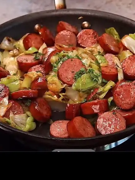 Turkey Sausage Cabbage Skillet