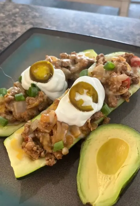 Cheeseburger Zucchini Boats