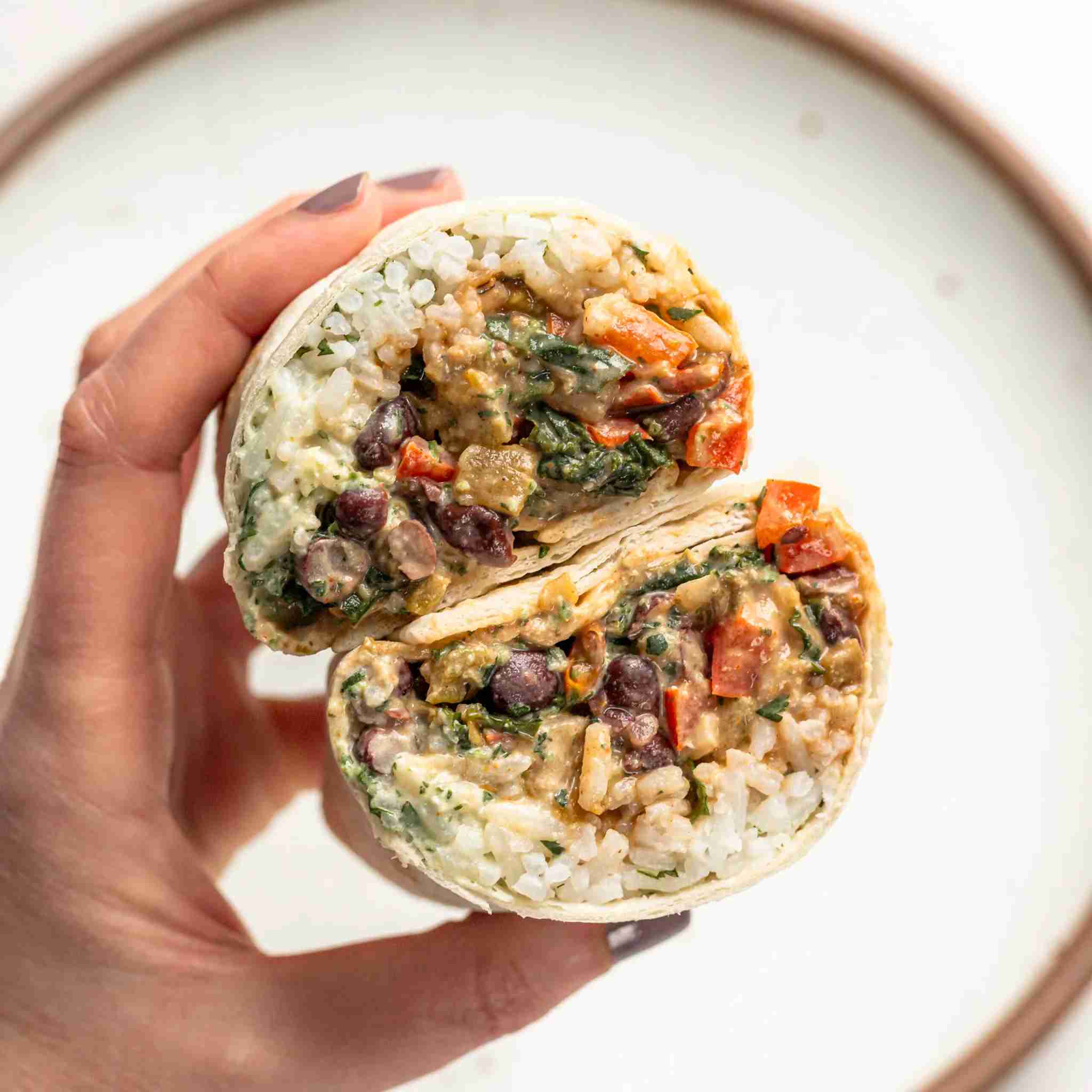 Simple Black Bean and Avocado Wrap