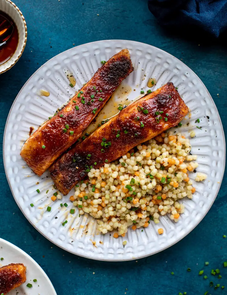 Glazed Salmon with Couscous Salad