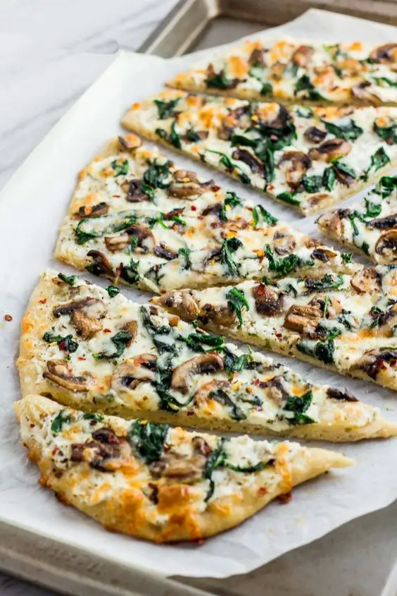 Spinach Mushroom Flatbread